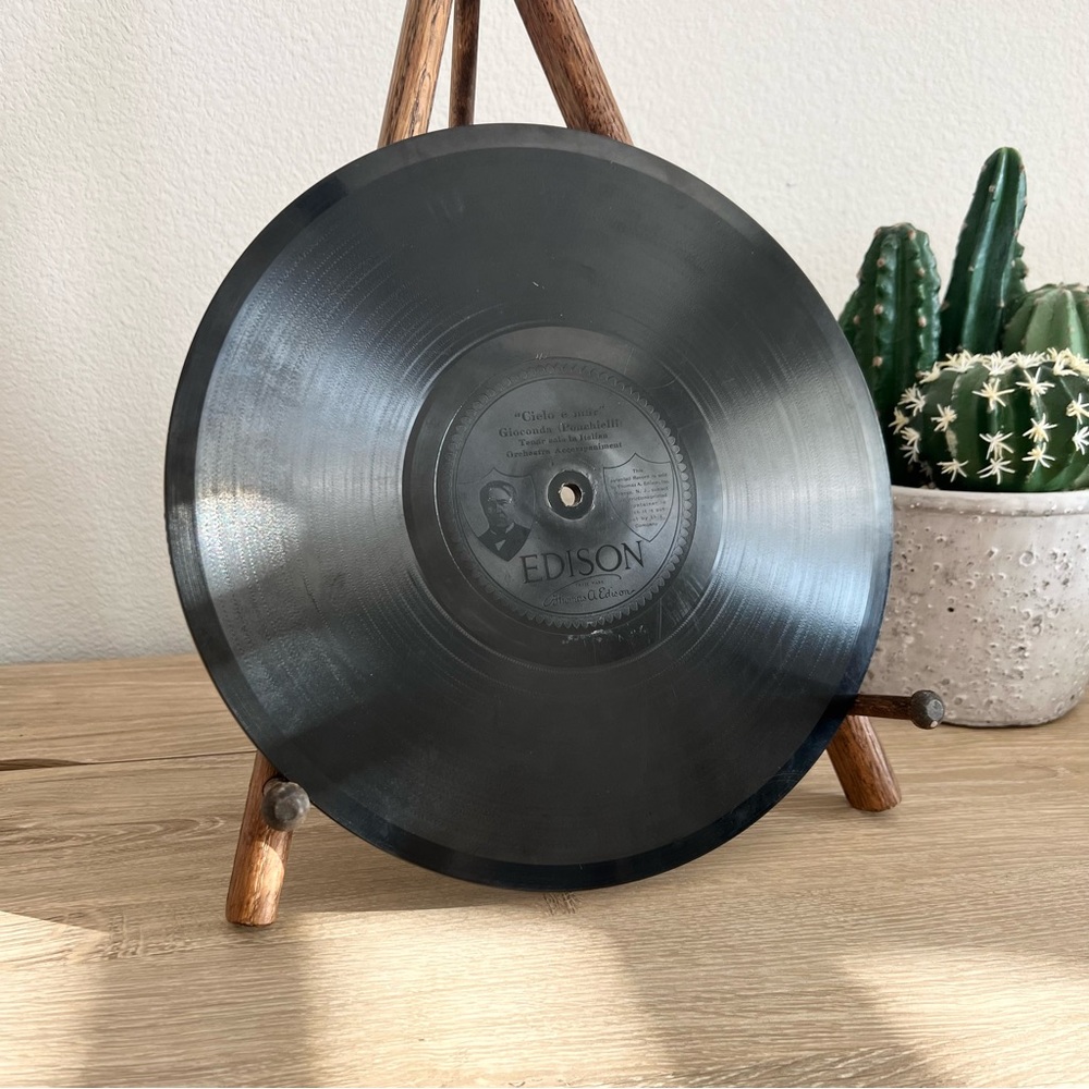 Vintage Edison Diamond Disc Record Display Decor Antique Phonograph Era